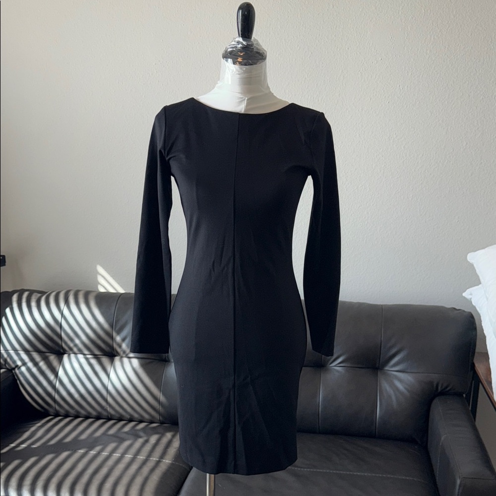 Amanda Uprichard Elegant Black Long Sleeve Dress
